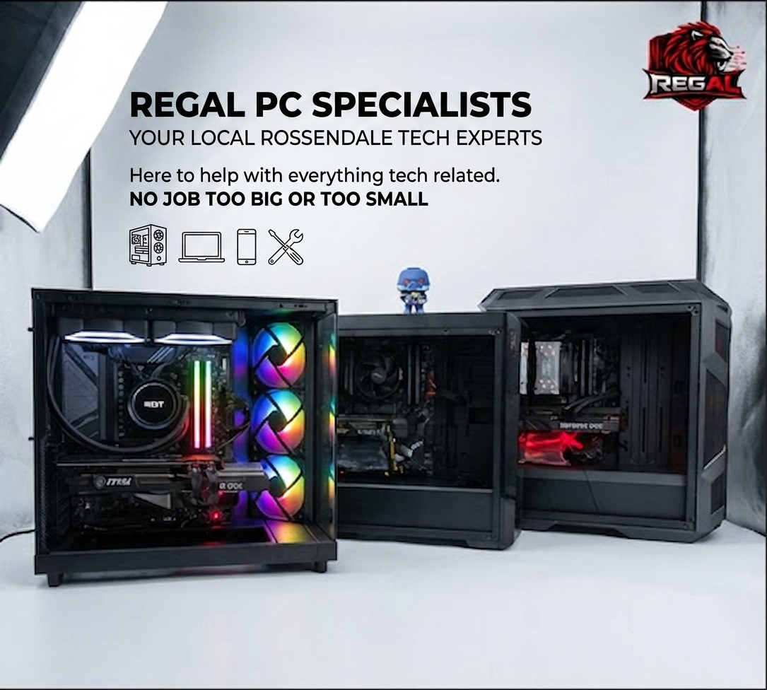 Regal PC Specialists — your local Rossendale tech experts. No job too big or too small.